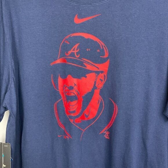 Nike Blue Red Freddie Freeman Atlanta Braves T-Shirt Large NWT - Picture 2 of 5